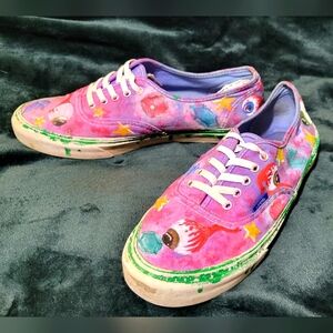 OOAK custom painted Vans Purple/Blue Ombre Sneakers